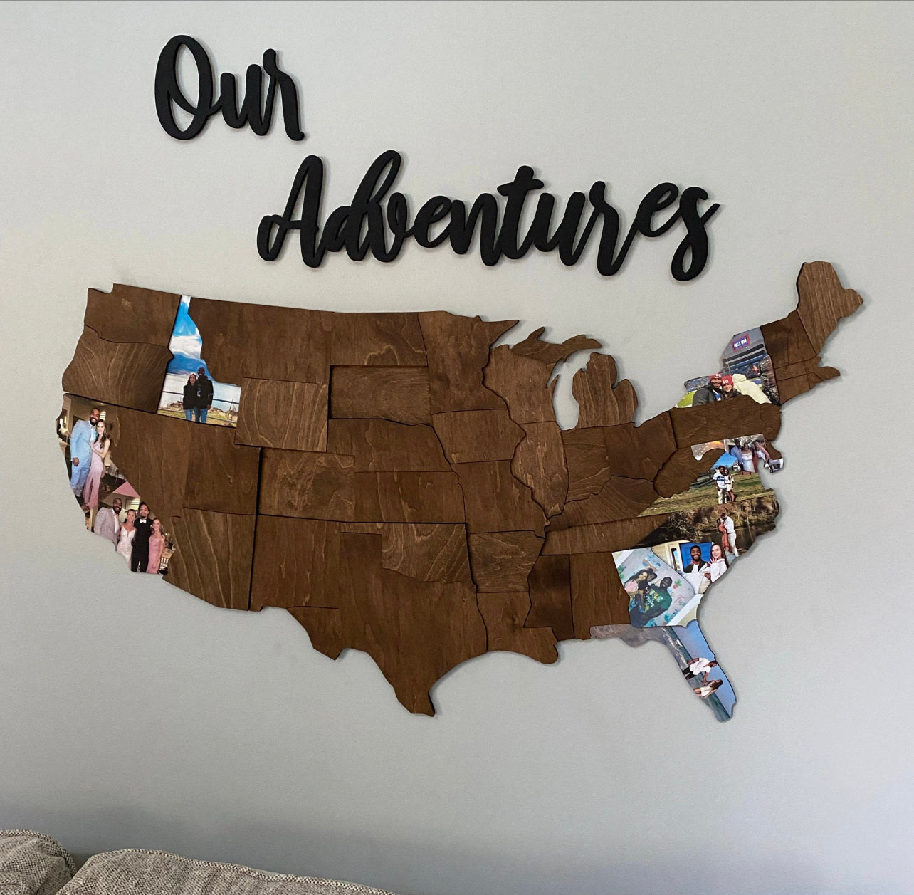 Our Adventures Wood Wall Sign